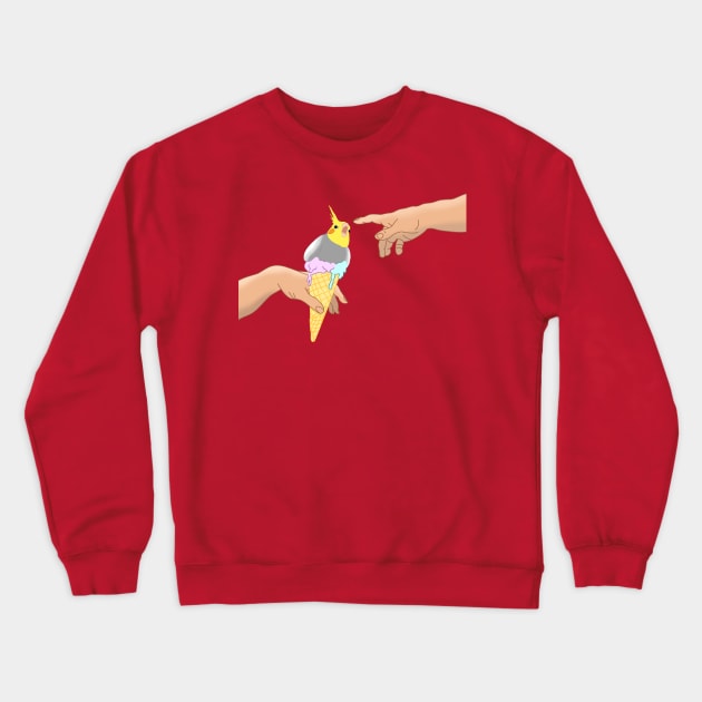 Michelangelo Ice Cream Cockatiel Crewneck Sweatshirt by FandomizedRose